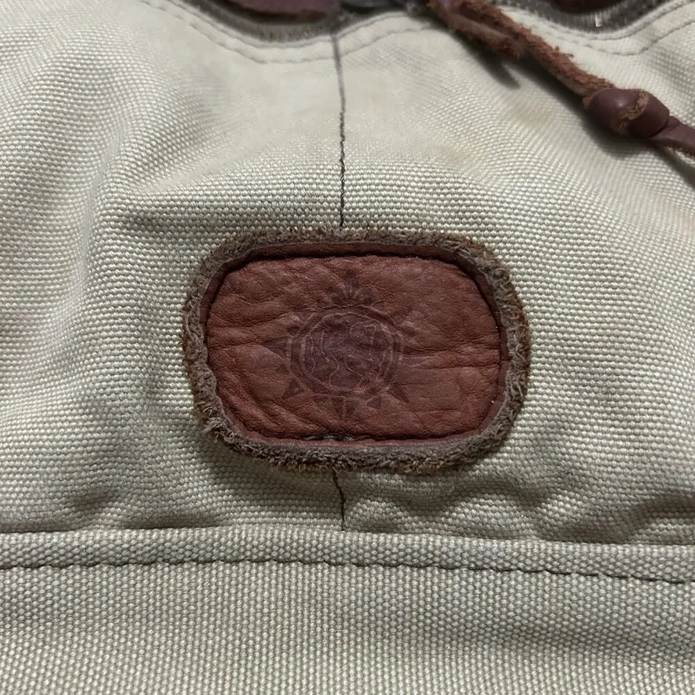 Vintage Buffalo Jackson Trading Co. Canvas & Leather Trim Messenger Bag